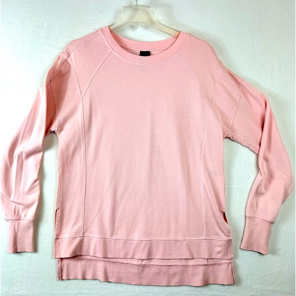 Sweaty Betty After Class Sweatshirt Crew Neck L Pink Lightweight Size S